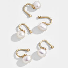 Load image into Gallery viewer, 2019 New Fashion Pearl Ear Cuff Bohemia Stackable C Shaped CZ Rhinestone Small Earcuffs Clip Earrings for Women Wedding Jewelry