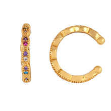 Load image into Gallery viewer, 2019 New Fashion Pearl Ear Cuff Bohemia Stackable C Shaped CZ Rhinestone Small Earcuffs Clip Earrings for Women Wedding Jewelry