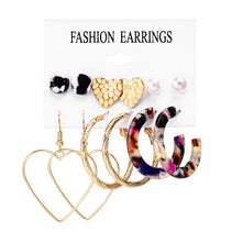 Load image into Gallery viewer, 17KM Women Earrings Set Acrylic Pearl Earrings For Women Bohemian Leopard Tassel Stud Earrings 2020 New Brincos Fashion Jewelry