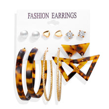Load image into Gallery viewer, 17KM Women Earrings Set Acrylic Pearl Earrings For Women Bohemian Leopard Tassel Stud Earrings 2020 New Brincos Fashion Jewelry