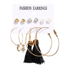 Load image into Gallery viewer, 17KM Women Earrings Set Acrylic Pearl Earrings For Women Bohemian Leopard Tassel Stud Earrings 2020 New Brincos Fashion Jewelry
