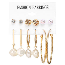 Load image into Gallery viewer, 17KM Women Earrings Set Acrylic Pearl Earrings For Women Bohemian Leopard Tassel Stud Earrings 2020 New Brincos Fashion Jewelry
