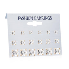 Load image into Gallery viewer, FNIO Women's Earrings Set Pearl Earrings For Women Bohemian Fashion Jewelry 2020 Geometric Crystal Heart Stud Earrings
